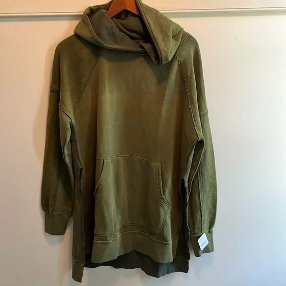 Free People Zoe Hoodie Hunter Green Size XS NWT - Picture 5 of 16